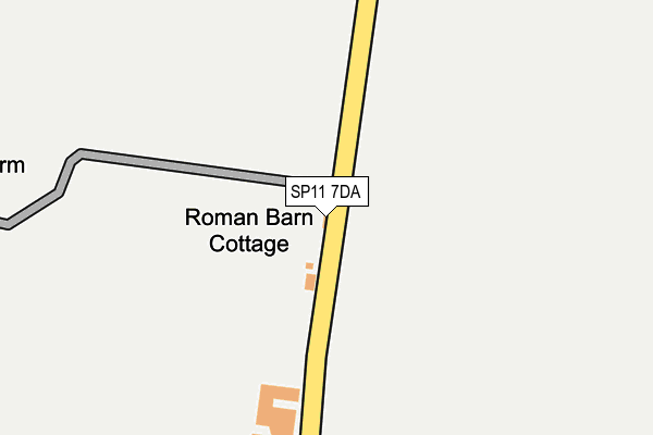SP11 7DA map - OS OpenMap – Local (Ordnance Survey)