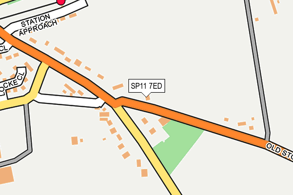 SP11 7ED map - OS OpenMap – Local (Ordnance Survey)