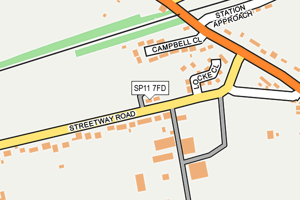 SP11 7FD map - OS OpenMap – Local (Ordnance Survey)