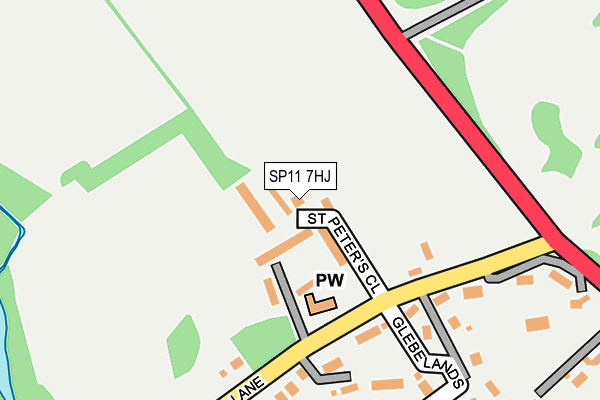 SP11 7HJ map - OS OpenMap – Local (Ordnance Survey)