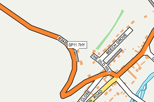 SP11 7HY map - OS OpenMap – Local (Ordnance Survey)