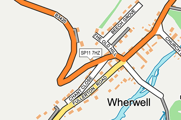 SP11 7HZ map - OS OpenMap – Local (Ordnance Survey)