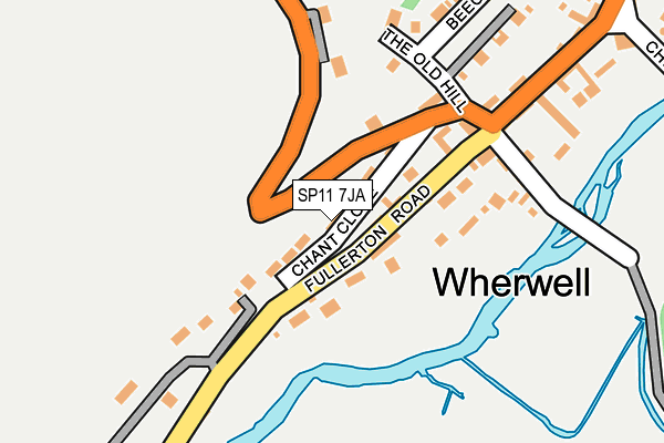 SP11 7JA map - OS OpenMap – Local (Ordnance Survey)
