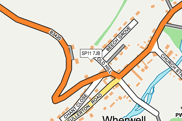 SP11 7JB map - OS OpenMap – Local (Ordnance Survey)