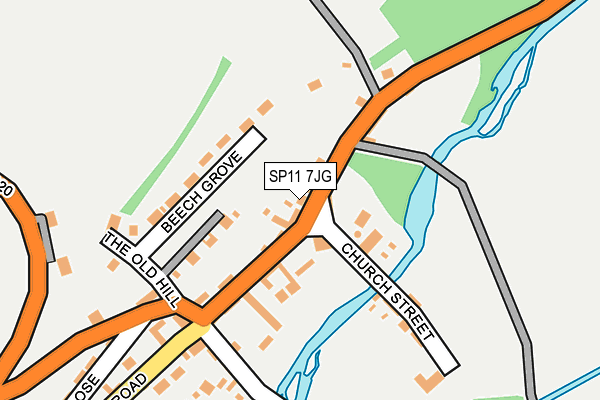 SP11 7JG map - OS OpenMap – Local (Ordnance Survey)