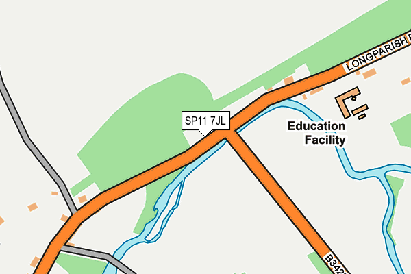 SP11 7JL map - OS OpenMap – Local (Ordnance Survey)