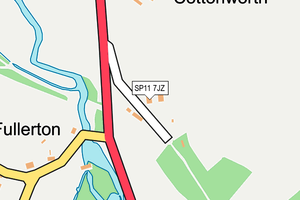 SP11 7JZ map - OS OpenMap – Local (Ordnance Survey)