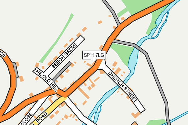 SP11 7LG map - OS OpenMap – Local (Ordnance Survey)