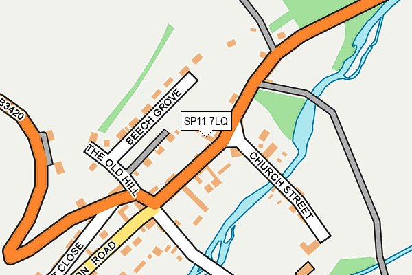 SP11 7LQ map - OS OpenMap – Local (Ordnance Survey)