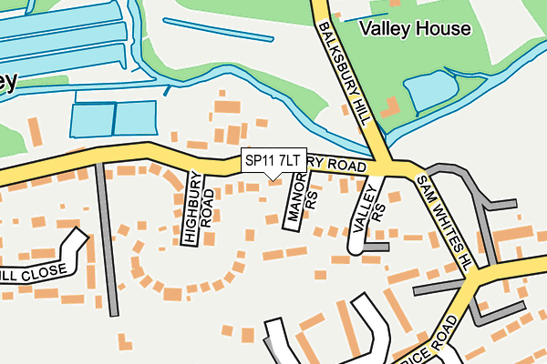 SP11 7LT map - OS OpenMap – Local (Ordnance Survey)