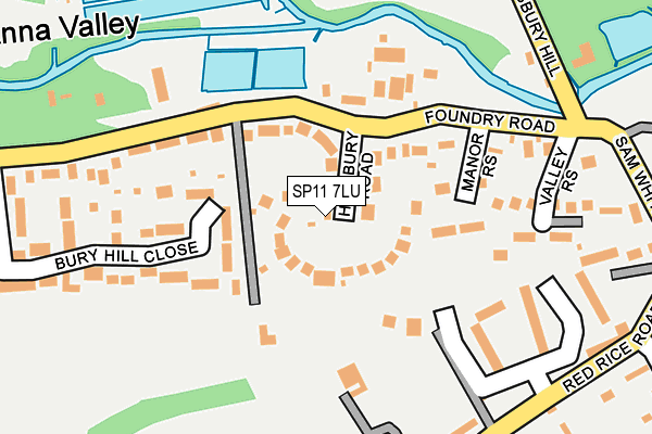 SP11 7LU map - OS OpenMap – Local (Ordnance Survey)