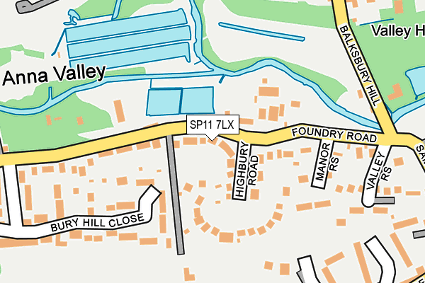 SP11 7LX map - OS OpenMap – Local (Ordnance Survey)