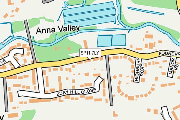 SP11 7LY map - OS OpenMap – Local (Ordnance Survey)