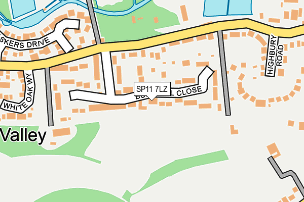 SP11 7LZ map - OS OpenMap – Local (Ordnance Survey)