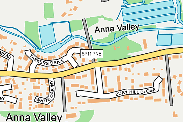 SP11 7NE map - OS OpenMap – Local (Ordnance Survey)