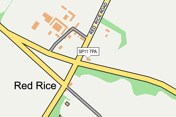 SP11 7PA map - OS OpenMap – Local (Ordnance Survey)