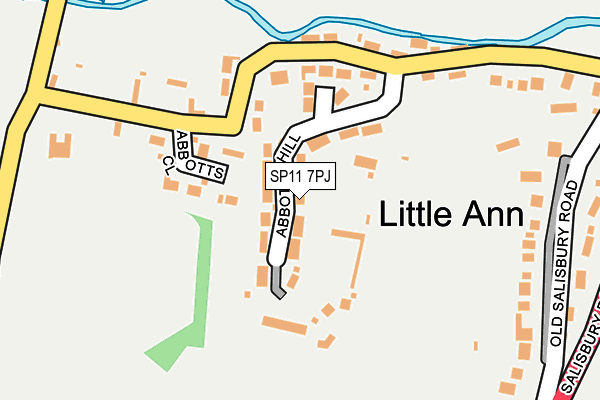 SP11 7PJ map - OS OpenMap – Local (Ordnance Survey)