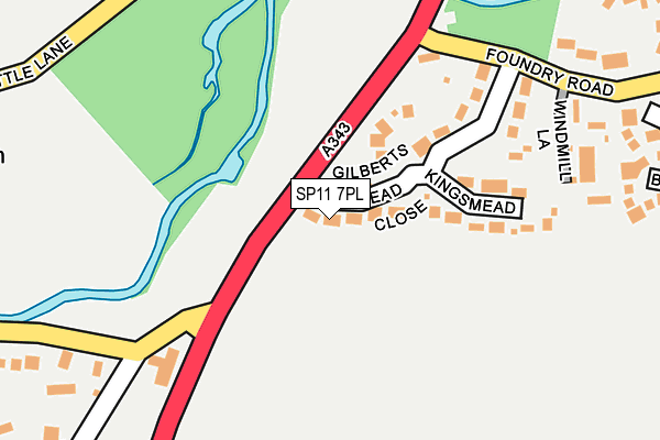 SP11 7PL map - OS OpenMap – Local (Ordnance Survey)