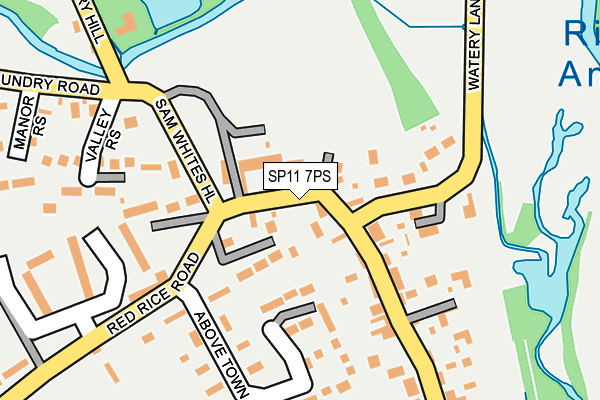 SP11 7PS map - OS OpenMap – Local (Ordnance Survey)