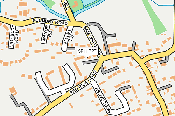 SP11 7PT map - OS OpenMap – Local (Ordnance Survey)