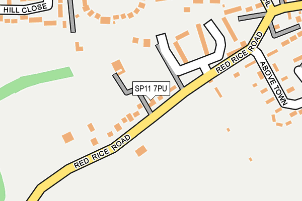 SP11 7PU map - OS OpenMap – Local (Ordnance Survey)