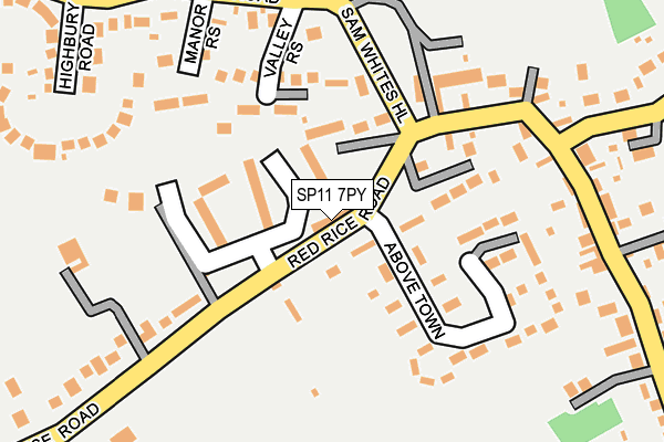 SP11 7PY map - OS OpenMap – Local (Ordnance Survey)