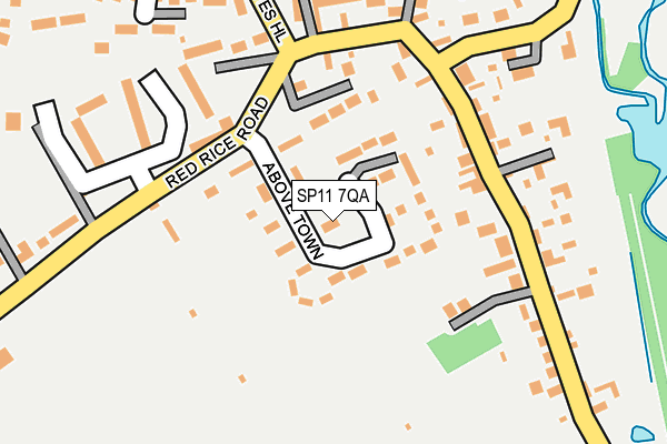 SP11 7QA map - OS OpenMap – Local (Ordnance Survey)