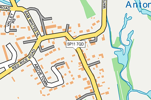 SP11 7QD map - OS OpenMap – Local (Ordnance Survey)