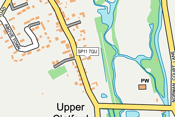 SP11 7QU map - OS OpenMap – Local (Ordnance Survey)