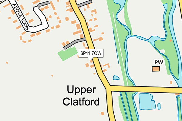 SP11 7QW map - OS OpenMap – Local (Ordnance Survey)