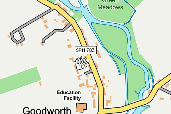 SP11 7QZ map - OS OpenMap – Local (Ordnance Survey)