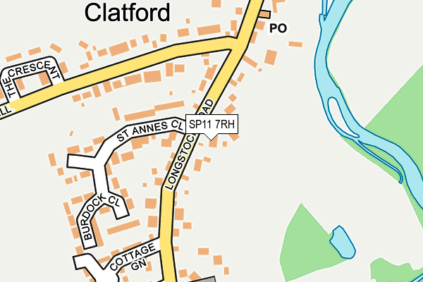 SP11 7RH map - OS OpenMap – Local (Ordnance Survey)