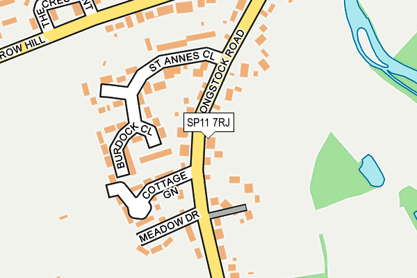 SP11 7RJ map - OS OpenMap – Local (Ordnance Survey)