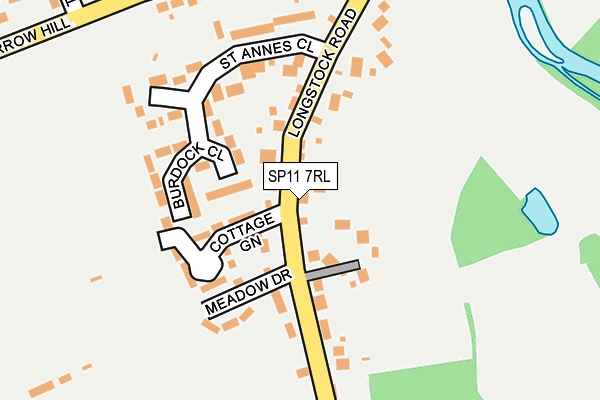 SP11 7RL map - OS OpenMap – Local (Ordnance Survey)