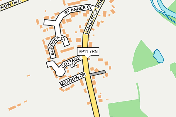 SP11 7RN map - OS OpenMap – Local (Ordnance Survey)