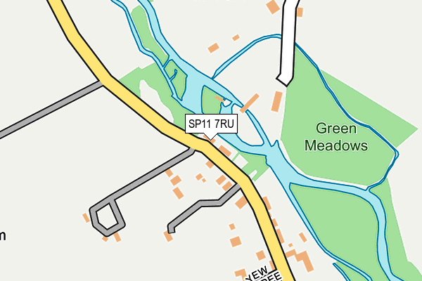 SP11 7RU map - OS OpenMap – Local (Ordnance Survey)