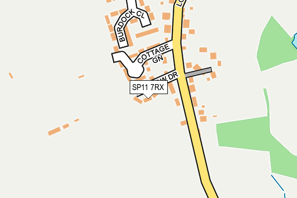 SP11 7RX map - OS OpenMap – Local (Ordnance Survey)