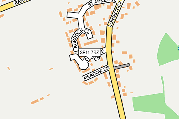 SP11 7RZ map - OS OpenMap – Local (Ordnance Survey)