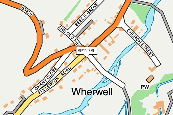 SP11 7SL map - OS OpenMap – Local (Ordnance Survey)