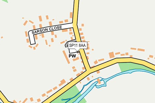 SP11 8AA map - OS OpenMap – Local (Ordnance Survey)