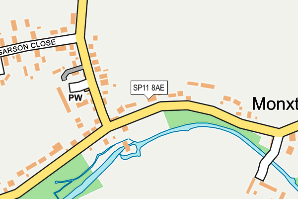 SP11 8AE map - OS OpenMap – Local (Ordnance Survey)