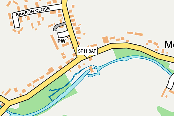 SP11 8AF map - OS OpenMap – Local (Ordnance Survey)