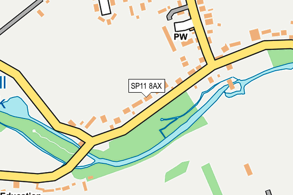 SP11 8AX map - OS OpenMap – Local (Ordnance Survey)