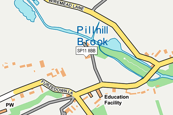 SP11 8BB map - OS OpenMap – Local (Ordnance Survey)