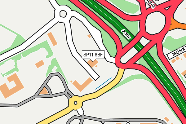 SP11 8BF map - OS OpenMap – Local (Ordnance Survey)