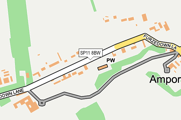 SP11 8BW map - OS OpenMap – Local (Ordnance Survey)