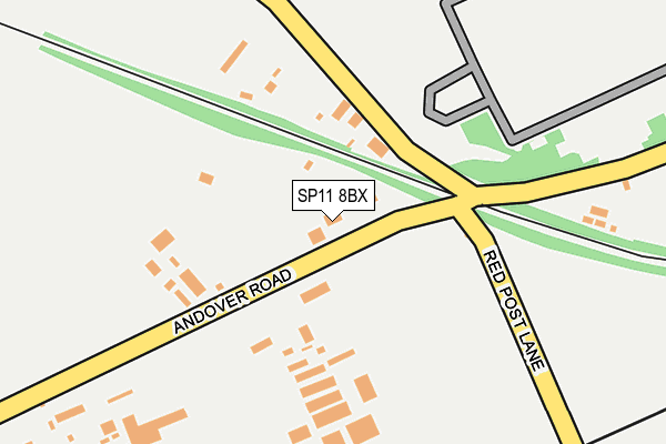 SP11 8BX map - OS OpenMap – Local (Ordnance Survey)