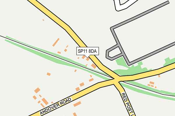 SP11 8DA map - OS OpenMap – Local (Ordnance Survey)
