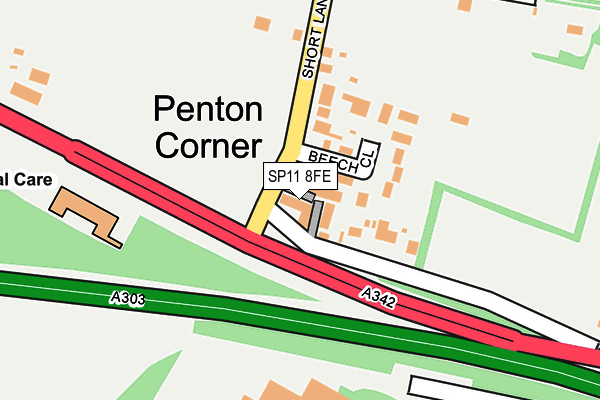 SP11 8FE map - OS OpenMap – Local (Ordnance Survey)