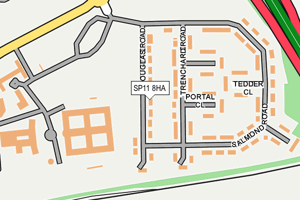 SP11 8HA map - OS OpenMap – Local (Ordnance Survey)